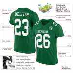 Custom Authentic Football Jersey - Kelly Green and White Mesh Design Custom Kelly Green White Mesh Authentic Football Jersey - Image 2