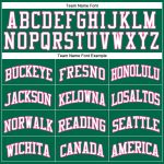 Custom Kelly Green Basketball Jersey - Authentic White-Pink Throwback Design Custom Kelly Green White-Pink Authentic Throwback - Image 3