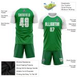 Custom Soccer Uniform Jersey Kelly Green White Sublimation Style 4489 - Performance Athletic Wear Custom Kelly Green White - Image 3