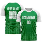 Custom Soccer Uniform Jersey Kelly Green White Sublimation Style 4489 - Performance Athletic Wear Custom Kelly Green White