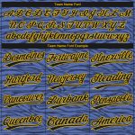 Light Blue Black Gold 3D Pattern Authentic Baseball Jersey Custom Design Custom Light Blue Black-Gold 3D Pattern Design Authentic - Image 4