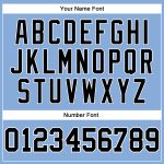 Light Blue Long Sleeve Performance T-Shirt for Men and Women, Customizable Design Custom Light Blue Black-White Long Sleeve - Image 5