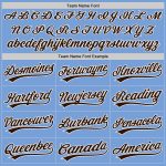 Light Blue Brown-White Custom Baseball Jersey - Authentic Design for Fans Custom Light Blue Brown-White Authentic Baseball - Image 4