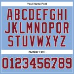 Light Blue Performance T-Shirt for Men & Women - Crimson-Cream Long Sleeve Top Custom Light Blue Crimson-Cream Long Sleeve - Image 5