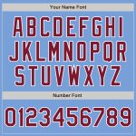 Custom Light Blue Authentic Baseball Jersey - Crimson White Style 7262 Custom Light Blue Crimson-White Authentic Baseball - Image 5