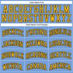 Custom Light Blue Basketball Jersey - Authentic Throwback Gold and Black Design Custom Light Blue Gold-Black Authentic Throwback - Image 3