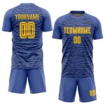 Light Blue Gold Black Soccer Jersey - Custom Third Sublimation Uniform Custom Light Blue Gold-Black Third Sublimation Soccer - Image 2