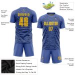 Light Blue Gold Black Soccer Jersey - Custom Third Sublimation Uniform Custom Light Blue Gold-Black Third Sublimation Soccer - Image 3