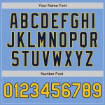 Light Blue Gold-Navy Custom Authentic Baseball Jersey for Men and Women Custom Light Blue Gold-Navy Authentic Baseball Jersey - Image 5