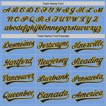 Light Blue Gold-Navy Custom Authentic Baseball Jersey for Men and Women Custom Light Blue Gold-Navy Authentic Baseball Jersey - Image 4