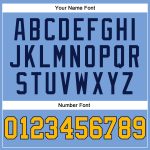 Light Blue Gold-Navy Authentic Basketball Jersey - Custom Throwback Design Custom Light Blue Gold-Navy Authentic Throwback - Image 4