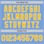 Light Blue Gold and White Custom Authentic Baseball Jersey Custom Light Blue Gold-White Authentic Baseball Jersey - Image 5