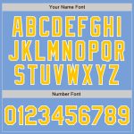 Light Blue Baseball Jersey with Gold-White Details, Custom Authentic Style 5575 Custom Light Blue Gold-White Authentic Baseball - Image 5