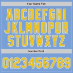 Light Blue Gold White Fade Authentic Baseball Jersey - Custom Fashion Jersey Custom Light Blue Gold-White Authentic Fade - Image 3