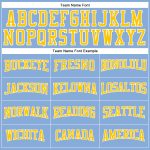 Light Blue Performance T-Shirt for Men, Gold-White Long Sleeve Custom Design Custom Light Blue Gold-White Long Sleeve Performance - Image 4