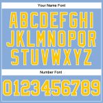 Light Blue Performance T-Shirt for Men, Gold-White Long Sleeve Custom Design Custom Light Blue Gold-White Long Sleeve Performance - Image 5