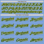 Light Blue Green-Gold Authentic Baseball Jersey - Custom Style 4183 Custom Light Blue Green-Gold Authentic Baseball Jersey - Image 4