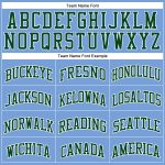 Light Blue Green-White Authentic Throwback Basketball Jersey - Custom Design Custom Light Blue Green-White Authentic Throwback - Image 3