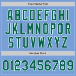 Light Blue Kelly Green-White Authentic Baseball Jersey Custom Style 9853 Custom Light Blue Kelly Green-White Authentic Baseball - Image 5