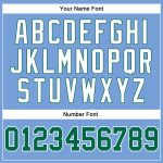 Custom Light Blue Green White Throwback Basketball Jersey - Authentic Retro Style Custom Light Blue Kelly Green-White Authentic - Image 4