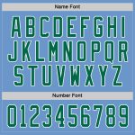 Light Blue Hockey Jersey with Kelly Green and White Custom Design Custom Light Blue Kelly Green-White Hockey Jersey - Image 4