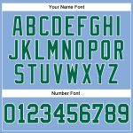 Light Blue Kelly Green White Long Sleeve Performance T-Shirt Custom Design Custom Light Blue Kelly Green-White Long Sleeve - Image 5