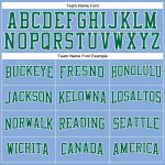 Light Blue Kelly Green White Long Sleeve Performance T-Shirt Custom Design Custom Light Blue Kelly Green-White Long Sleeve - Image 4