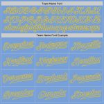 Authentic Custom Light Blue and Gold Baseball Jersey for Fans and Collectors Custom Light Blue Light Blue-Gold Authentic - Image 4