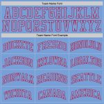 Custom Light Blue-Red Authentic Basketball Jersey | Throwback Style Custom Light Blue Light Blue-Red Authentic Throwback - Image 4