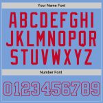 Custom Light Blue-Red Authentic Basketball Jersey | Throwback Style Custom Light Blue Light Blue-Red Authentic Throwback - Image 3