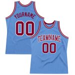 Authentic Throwback Basketball Jersey in Custom Light Blue Maroon-White Colors Custom Light Blue Maroon-White Authentic Throwback