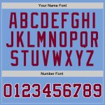 Authentic Throwback Basketball Jersey in Custom Light Blue Maroon-White Colors Custom Light Blue Maroon-White Authentic Throwback - Image 3