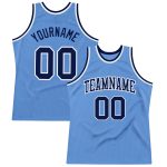 Custom Light Blue Basketball Jersey - Authentic Throwback Design in Navy and White Custom Light Blue Navy-White Authentic