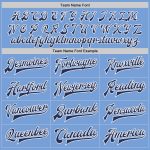 Light Blue Navy White Varsity Bomber Jacket Custom Full-Snap Letterman Custom Light Blue Navy-White Bomber Full-Snap Varsity - Image 4