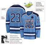 Light Blue Navy White Hockey Jersey - Customizable Sports Apparel Custom Light Blue Navy-White Hockey Jersey - Image 3