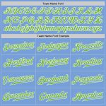 Custom Light Blue Neon Green White Baseball Jersey - Authentic Style 7699 Custom Light Blue Neon Green-White Authentic Baseball - Image 4
