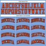 Light Blue Orange Black Authentic Throwback Basketball Jersey - Custom Design Custom Light Blue Orange-Black Authentic Throwback - Image 3