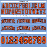 Light Blue Orange Black Authentic Basketball Shorts - Custom Throwback Style Custom Light Blue Orange-Black Authentic Throwback - Image 3