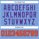 Light Blue Orange Purple Throwback Basketball Jersey - Custom Authentic Design Custom Light Blue Orange-Purple Authentic - Image 4