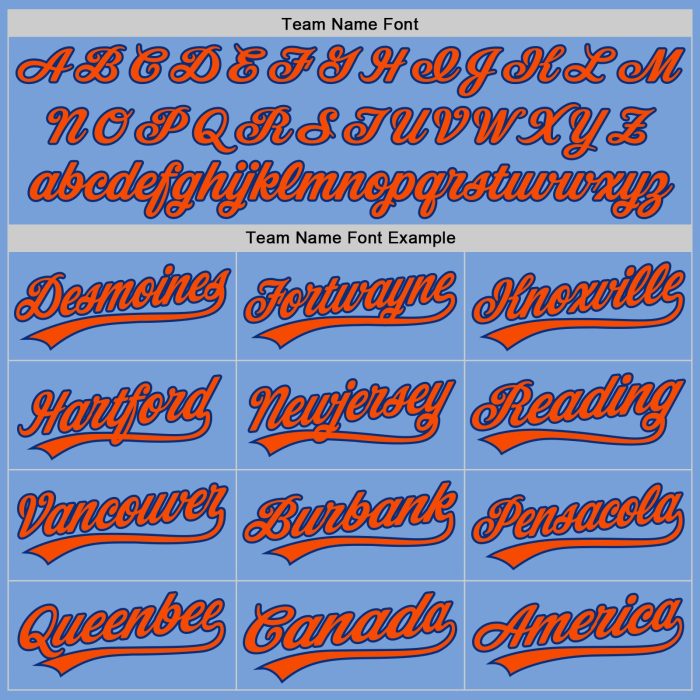 Custom Light Blue Orange-Royal Baseball Jersey - Authentic Team Apparel Custom Light Blue Orange-Royal Authentic Baseball - Image 4