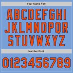 Custom Light Blue Orange-Royal Baseball Jersey - Authentic Team Apparel Custom Light Blue Orange-Royal Authentic Baseball - Image 5