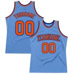 Authentic Light Blue Orange-Royal Throwback Basketball Jersey Style 5207 Custom Light Blue Orange-Royal Authentic Throwback