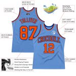 Authentic Light Blue Orange-Royal Throwback Basketball Jersey Style 5207 Custom Light Blue Orange-Royal Authentic Throwback - Image 2