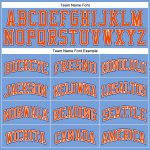 Light Blue Orange-Royal Authentic Basketball Jersey - Custom Throwback Design Custom Light Blue Orange-Royal Authentic Throwback - Image 3