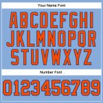 Light Blue Orange-Royal Long Sleeve Performance T-Shirt - Custom Design Custom Light Blue Orange-Royal Long Sleeve Performance - Image 5