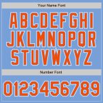 Light Blue Orange White Fade Fashion Baseball Jersey - Custom Authentic Design Custom Light Blue Orange-White Authentic Fade - Image 3