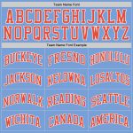 Light Blue Basketball Jersey - Authentic Custom Throwback in Orange and White Custom Light Blue Orange-White Authentic Throwback - Image 4