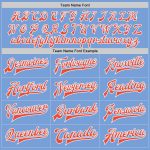 Light Blue Orange White Varsity Letterman Bomber Jacket Custom Full-Snap Custom Light Blue Orange-White Bomber Full-Snap - Image 4