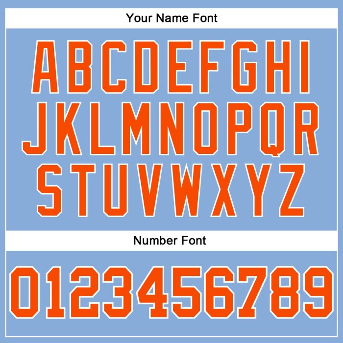 Light Blue Performance T-Shirt for Men & Women, Long Sleeve with Orange-White Design Custom Light Blue Orange-White Long - Image 5
