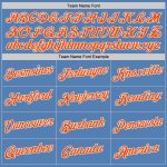 Light Blue Orange White Performance T-Shirt Custom Design for Active Wear Custom Light Blue Orange-White Performance T-Shirt - Image 3